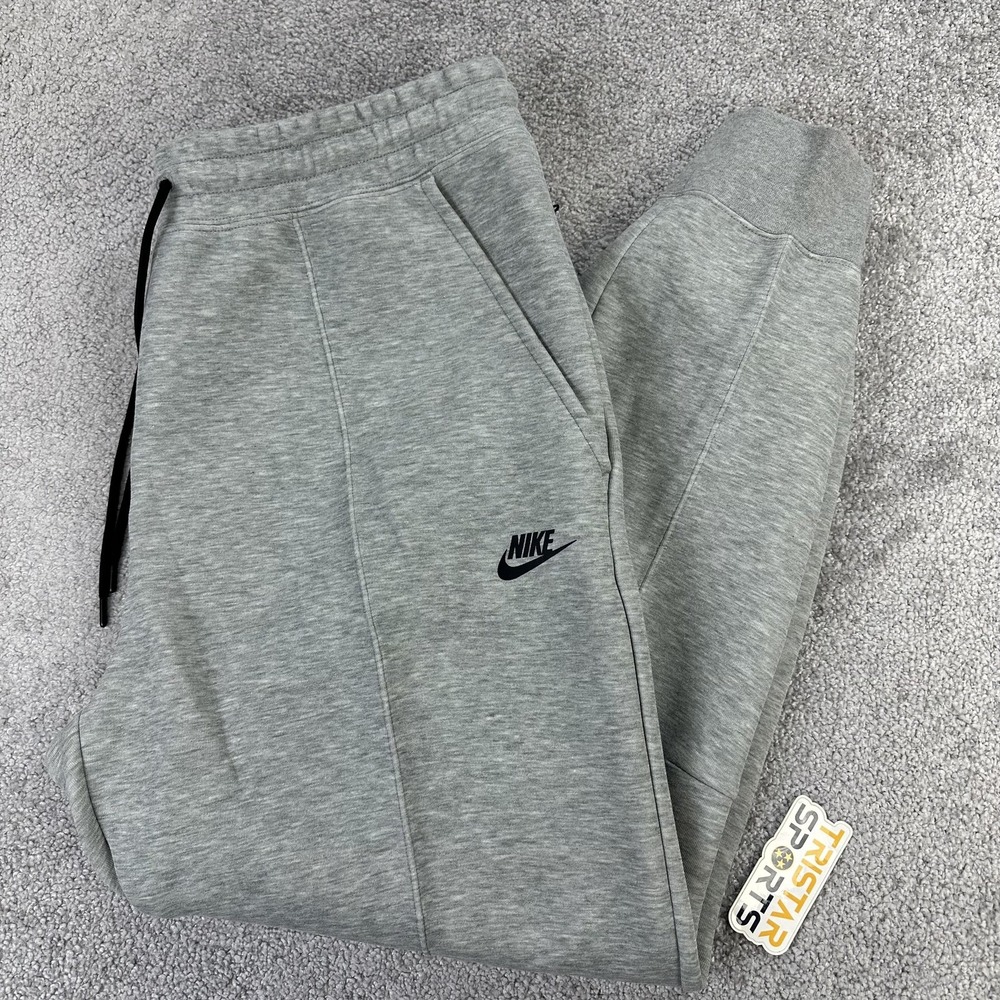 Nike Tech Fleece Pants Womens XL Gray Standard Fit Mid Rise Joggers Sweatpants